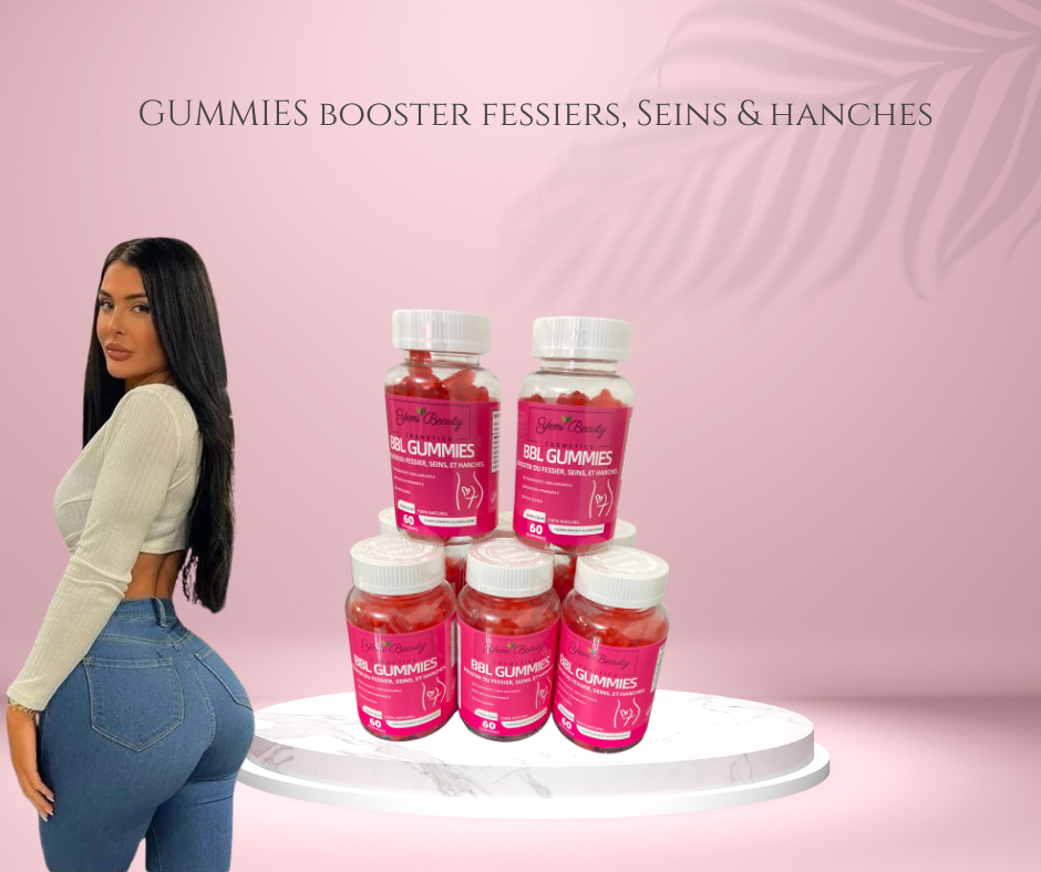 Gummies Booster Fessiers,Seins & Hanches (1mois)